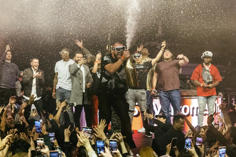   Kansas City Chiefs oslavujú víťazstvo v Super Bowle v XS Nightclub Las Vegas