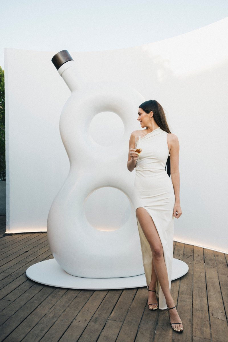   Družina Kardashian-Jenner podpira Kendall na zabavi 818: fotografije bele obleke Kendall